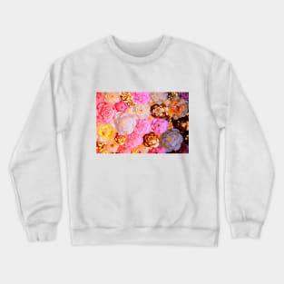 Sweet pink floral abstract Crewneck Sweatshirt